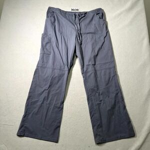 Scrubstar Cargo Scrub Pants Womens XL Gray Cotton Stretch Drawstring Waist